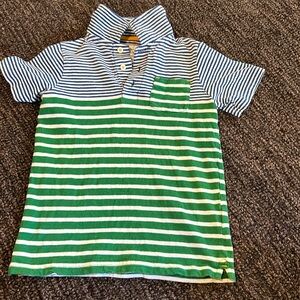 Mini Boden striped rugby polo tee Size 6-7
